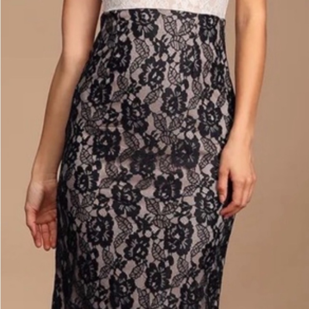 Lulu's Cream and Black Dress